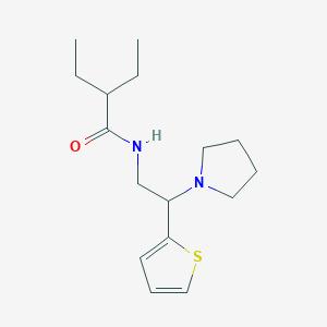 2-ethyl-N-[2-(pyrrolidin-1-yl)-2-(thiophen-2-yl)ethyl]butanamide