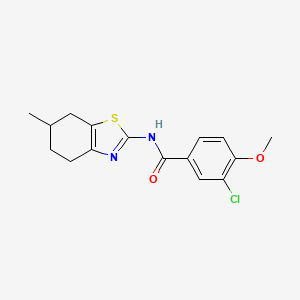 3-chloro-4-methoxy-N-(6-methyl-4,5,6,7-tetrahydro-1,3-benzothiazol-2-yl)benzamide