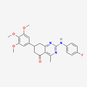 2-[(4-fluorophenyl)amino]-4-methyl-7-(3,4,5-trimethoxyphenyl)-7,8-dihydroquinazolin-5(6H)-one