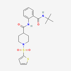 N-[2-(tert-butylcarbamoyl)phenyl]-1-(thiophen-2-ylsulfonyl)piperidine-4-carboxamide