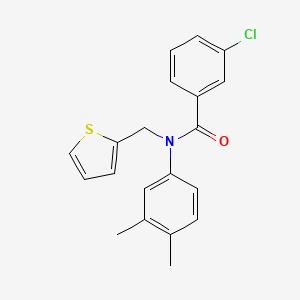 3-chloro-N-(3,4-dimethylphenyl)-N-(thiophen-2-ylmethyl)benzamide