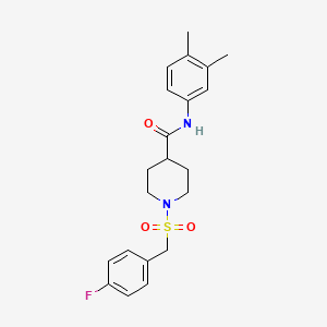 N-(3,4-dimethylphenyl)-1-[(4-fluorobenzyl)sulfonyl]piperidine-4-carboxamide