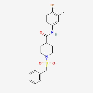 1-(benzylsulfonyl)-N-(4-bromo-3-methylphenyl)piperidine-4-carboxamide