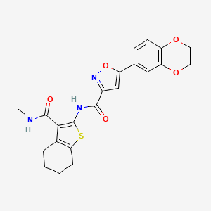 5-(2,3-dihydro-1,4-benzodioxin-6-yl)-N-[3-(methylcarbamoyl)-4,5,6,7-tetrahydro-1-benzothiophen-2-yl]-1,2-oxazole-3-carboxamide