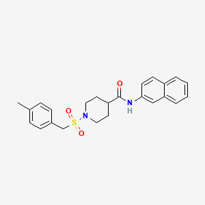 1-[(4-methylbenzyl)sulfonyl]-N-(naphthalen-2-yl)piperidine-4-carboxamide