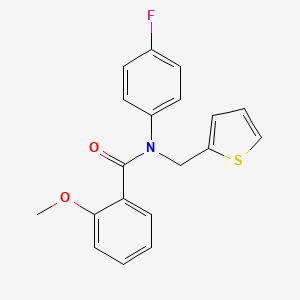 molecular formula C19H16FNO2S B11341318 N-(4-fluorophenyl)-2-methoxy-N-(thiophen-2-ylmethyl)benzamide 