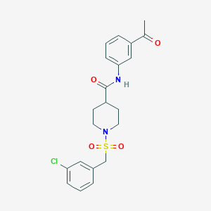 N-(3-acetylphenyl)-1-[(3-chlorobenzyl)sulfonyl]piperidine-4-carboxamide