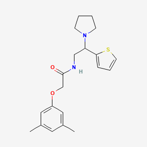 2-(3,5-dimethylphenoxy)-N-[2-(pyrrolidin-1-yl)-2-(thiophen-2-yl)ethyl]acetamide