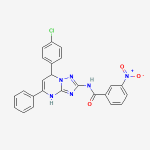 molecular formula C24H17ClN6O3 B11341359 N-[7-(4-chlorophenyl)-5-phenyl-4,7-dihydro[1,2,4]triazolo[1,5-a]pyrimidin-2-yl]-3-nitrobenzamide 