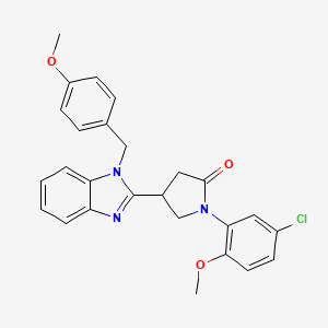 1-(5-chloro-2-methoxyphenyl)-4-[1-(4-methoxybenzyl)-1H-benzimidazol-2-yl]pyrrolidin-2-one