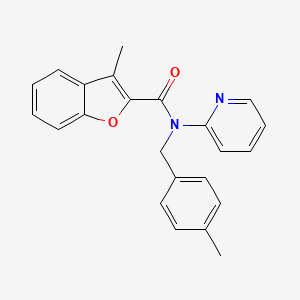 3-methyl-N-(4-methylbenzyl)-N-(pyridin-2-yl)-1-benzofuran-2-carboxamide