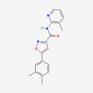 molecular formula C18H17N3O2 B11341384 5-(3,4-dimethylphenyl)-N-(3-methylpyridin-2-yl)-1,2-oxazole-3-carboxamide 