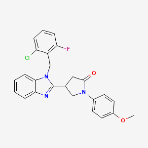 4-[1-(2-chloro-6-fluorobenzyl)-1H-benzimidazol-2-yl]-1-(4-methoxyphenyl)pyrrolidin-2-one