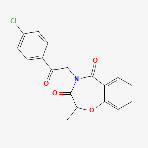 4-[2-(4-chlorophenyl)-2-oxoethyl]-2-methyl-1,4-benzoxazepine-3,5(2H,4H)-dione