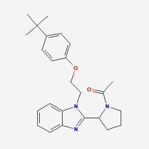 molecular formula C25H31N3O2 B11341407 1-(2-{1-[2-(4-tert-butylphenoxy)ethyl]-1H-benzimidazol-2-yl}pyrrolidin-1-yl)ethanone 