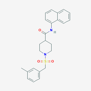 1-[(3-methylbenzyl)sulfonyl]-N-(naphthalen-1-yl)piperidine-4-carboxamide