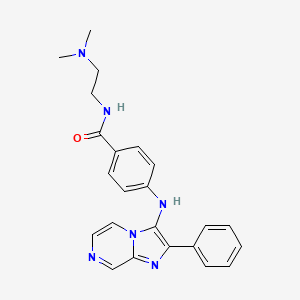 N-[2-(dimethylamino)ethyl]-4-[(2-phenylimidazo[1,2-a]pyrazin-3-yl)amino]benzamide