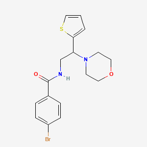 4-bromo-N-[2-(morpholin-4-yl)-2-(thiophen-2-yl)ethyl]benzamide