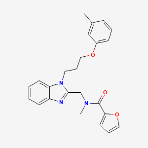 N-methyl-N-({1-[3-(3-methylphenoxy)propyl]-1H-benzimidazol-2-yl}methyl)furan-2-carboxamide