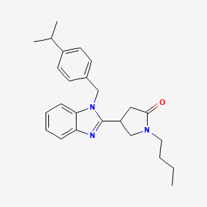 1-butyl-4-{1-[4-(propan-2-yl)benzyl]-1H-benzimidazol-2-yl}pyrrolidin-2-one