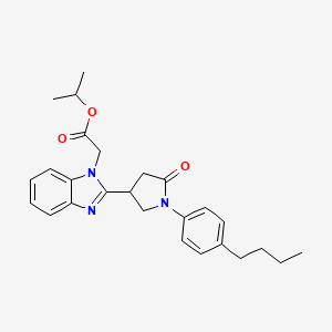 molecular formula C26H31N3O3 B11341497 propan-2-yl {2-[1-(4-butylphenyl)-5-oxopyrrolidin-3-yl]-1H-benzimidazol-1-yl}acetate 