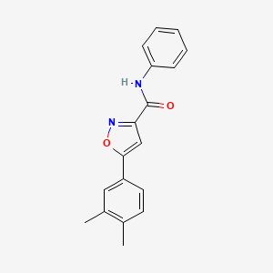 molecular formula C18H16N2O2 B11341510 5-(3,4-dimethylphenyl)-N-phenyl-1,2-oxazole-3-carboxamide 