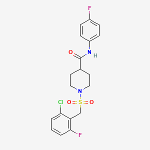 1-[(2-chloro-6-fluorobenzyl)sulfonyl]-N-(4-fluorophenyl)piperidine-4-carboxamide