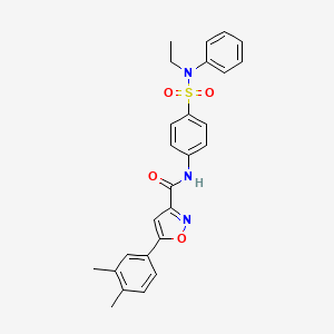 5-(3,4-dimethylphenyl)-N-{4-[ethyl(phenyl)sulfamoyl]phenyl}-1,2-oxazole-3-carboxamide