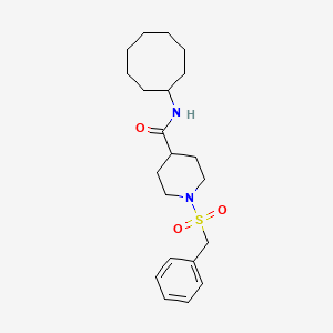 1-(benzylsulfonyl)-N-cyclooctylpiperidine-4-carboxamide