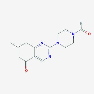 4-(7-Methyl-5-oxo-5,6,7,8-tetrahydroquinazolin-2-yl)piperazine-1-carbaldehyde