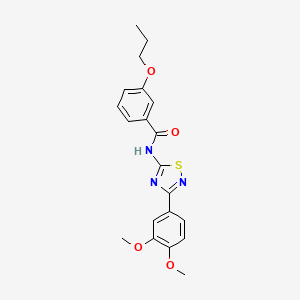 N-[3-(3,4-dimethoxyphenyl)-1,2,4-thiadiazol-5-yl]-3-propoxybenzamide