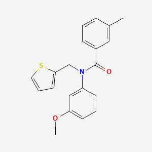 molecular formula C20H19NO2S B11341595 N-(3-methoxyphenyl)-3-methyl-N-(thiophen-2-ylmethyl)benzamide 