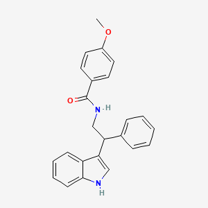 N-[2-(1H-indol-3-yl)-2-phenylethyl]-4-methoxybenzamide