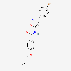 N-[3-(4-bromophenyl)-1,2-oxazol-5-yl]-4-propoxybenzamide