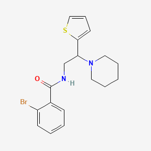 2-bromo-N-[2-(piperidin-1-yl)-2-(thiophen-2-yl)ethyl]benzamide