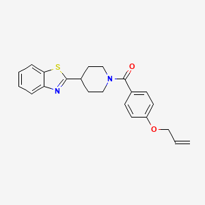 molecular formula C22H22N2O2S B11341631 [4-(1,3-Benzothiazol-2-yl)piperidin-1-yl][4-(prop-2-en-1-yloxy)phenyl]methanone 