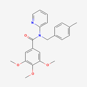 molecular formula C23H24N2O4 B11341638 3,4,5-trimethoxy-N-(4-methylbenzyl)-N-(pyridin-2-yl)benzamide 