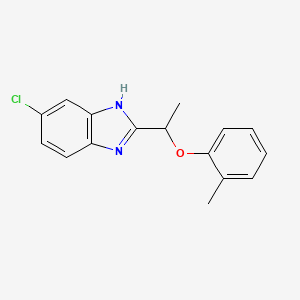 5-chloro-2-[1-(2-methylphenoxy)ethyl]-1H-benzimidazole