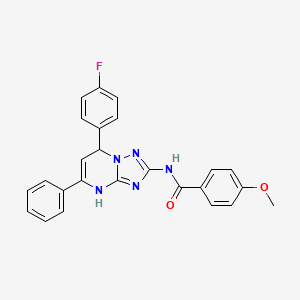 N-[7-(4-fluorophenyl)-5-phenyl-3,7-dihydro[1,2,4]triazolo[1,5-a]pyrimidin-2-yl]-4-methoxybenzamide