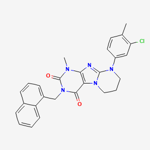 9-(3-chloro-4-methylphenyl)-1-methyl-3-(naphthalen-1-ylmethyl)-7,8-dihydro-6H-purino[7,8-a]pyrimidine-2,4-dione