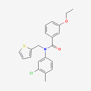 molecular formula C21H20ClNO2S B11341649 N-(3-chloro-4-methylphenyl)-3-ethoxy-N-(thiophen-2-ylmethyl)benzamide 