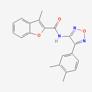 N-[4-(3,4-dimethylphenyl)-1,2,5-oxadiazol-3-yl]-3-methyl-1-benzofuran-2-carboxamide