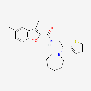 N-[2-(azepan-1-yl)-2-(thiophen-2-yl)ethyl]-3,5-dimethyl-1-benzofuran-2-carboxamide