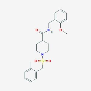 N-(2-methoxybenzyl)-1-[(2-methylbenzyl)sulfonyl]piperidine-4-carboxamide