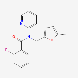 2-fluoro-N-[(5-methylfuran-2-yl)methyl]-N-(pyridin-2-yl)benzamide