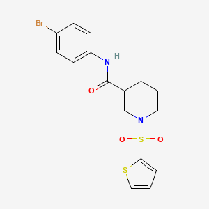 molecular formula C16H17BrN2O3S2 B11341679 N-(4-bromophenyl)-1-(thiophen-2-ylsulfonyl)piperidine-3-carboxamide 