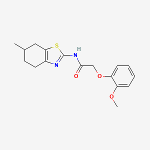 2-(2-methoxyphenoxy)-N-(6-methyl-4,5,6,7-tetrahydro-1,3-benzothiazol-2-yl)acetamide