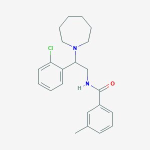 molecular formula C22H27ClN2O B11341705 N-[2-(azepan-1-yl)-2-(2-chlorophenyl)ethyl]-3-methylbenzamide 