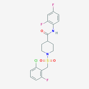 1-[(2-chloro-6-fluorobenzyl)sulfonyl]-N-(2,4-difluorophenyl)piperidine-4-carboxamide