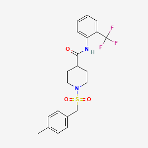 1-[(4-methylbenzyl)sulfonyl]-N-[2-(trifluoromethyl)phenyl]piperidine-4-carboxamide